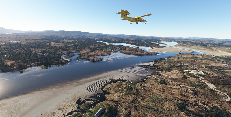 Le BN2A Trislander descend vers Donegal dans la République d'Irlande avec MSFS.