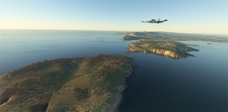 Cessna 310R au-décollage de l'aéroport de l'île de Man