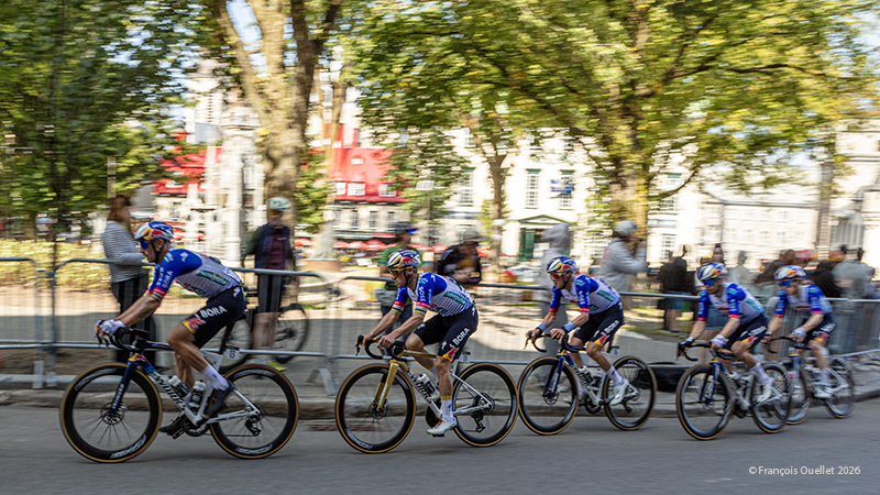 L'équipe Red Bull - Bora - Hansgrohe dans la ville de Québec en 2026.