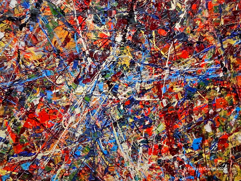 Toile du peintre québécois Jean-Paul Riopelle au MNBAQ, Espace Riopelle - Pavillon Michael Audain.