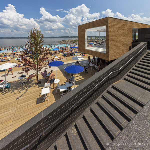 Building architecture at the "station de la Plage", Quebec City.