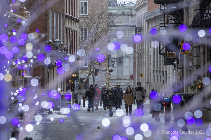 Christmas decorations in Old Quebec