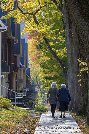 Entraide dans la ville de Québec.