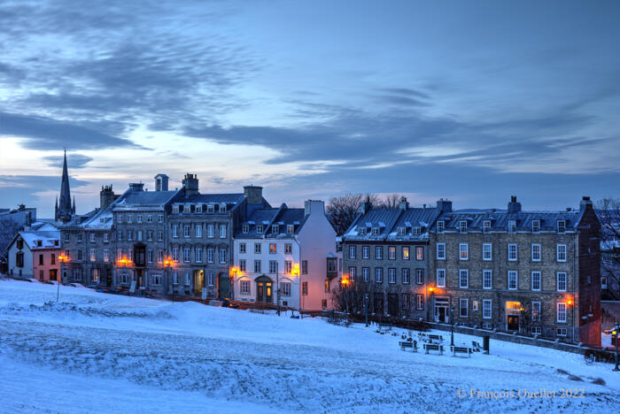 Old Quebec houses during winter 2022