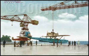 People and Hakata and Fukuoka on aviation postcard web      
