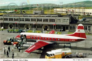 Ronaldsway-Airport-Isle-of-Man-on-aviation-postcard 